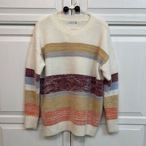 Staccato Colorful Striped Women's Sweater. Size M.